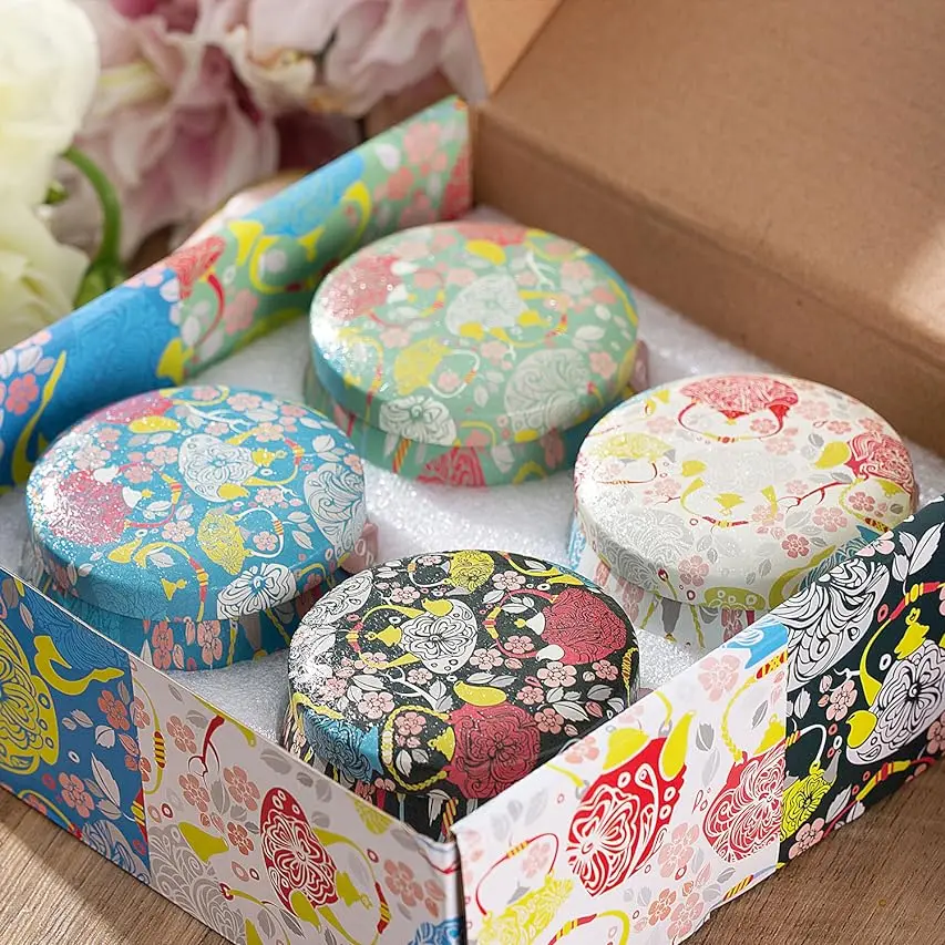 Custom Luxury Natural Tin Jar Scented Candle Gifts Set Soy Wax Fragrance Oils Scented Candles With Packing Box
