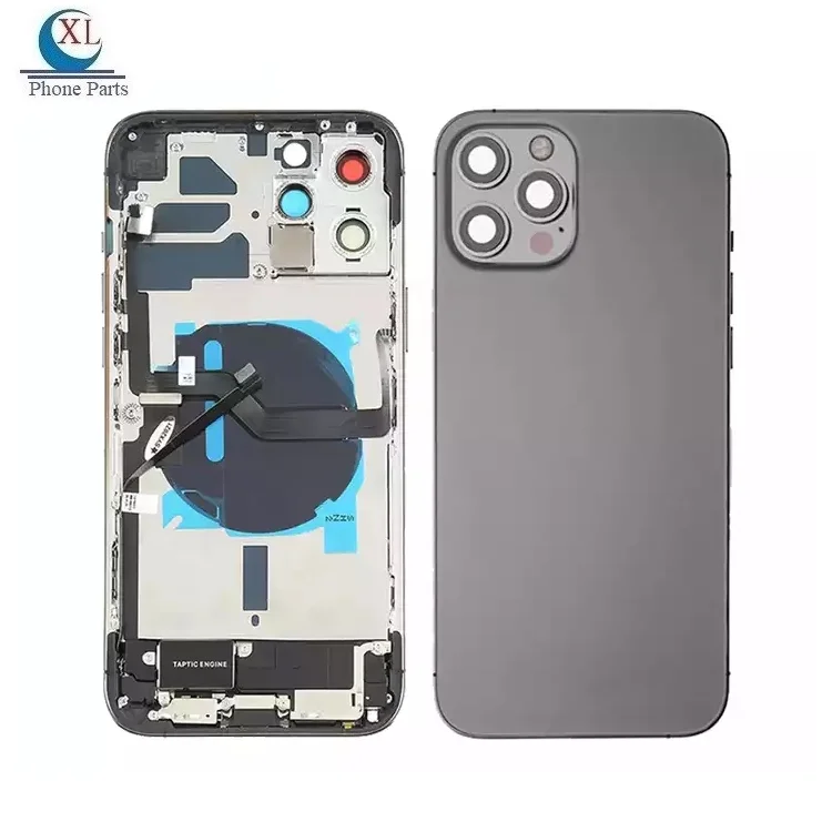 Full Housing Assembly Complete for iPhone 14 13 12 11 Pro Max 13 12 Mini Back Glass Cover with Small Parts for iPhone 12 Pro Max