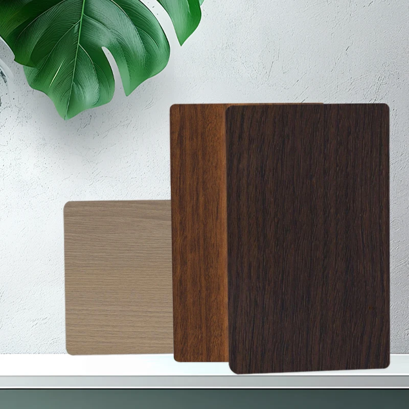 Professional manufacturer of wood grain wall panel 8mm or 5mm Mica laminated wall decorative wood grain board