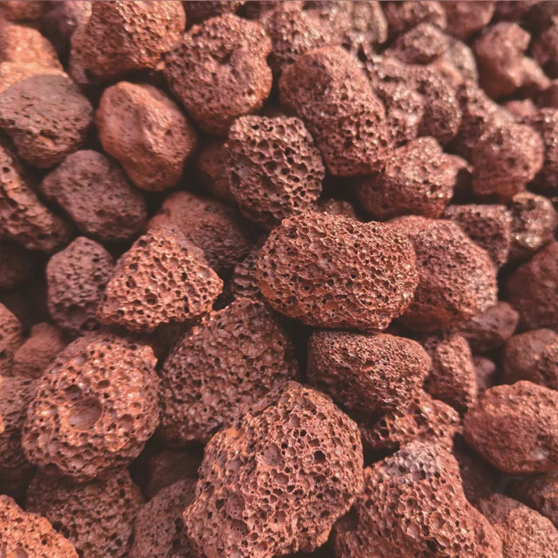 Natural Stone Wholesale Price Red And Black Volcanic Basalt Lava Rock For Landscaping Garden Decoration