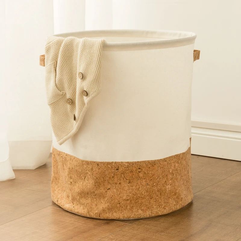 
Special Recycled Wood-Like Laundry Basket Waterproof Dirty Clothes Basket 
