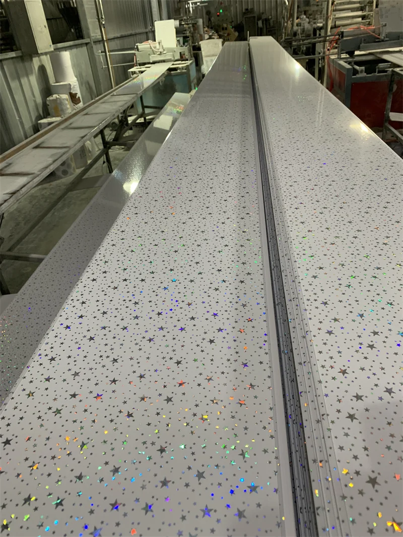 Customized hot stamping PVC Ceiling wall panel Indoor PVC Laminated Ceiling Tiles