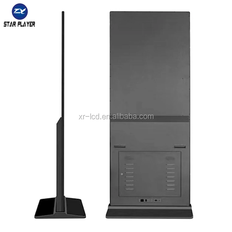 43 55 Inch Electronic Digital Standee Signage Player Software Touch Display Screen