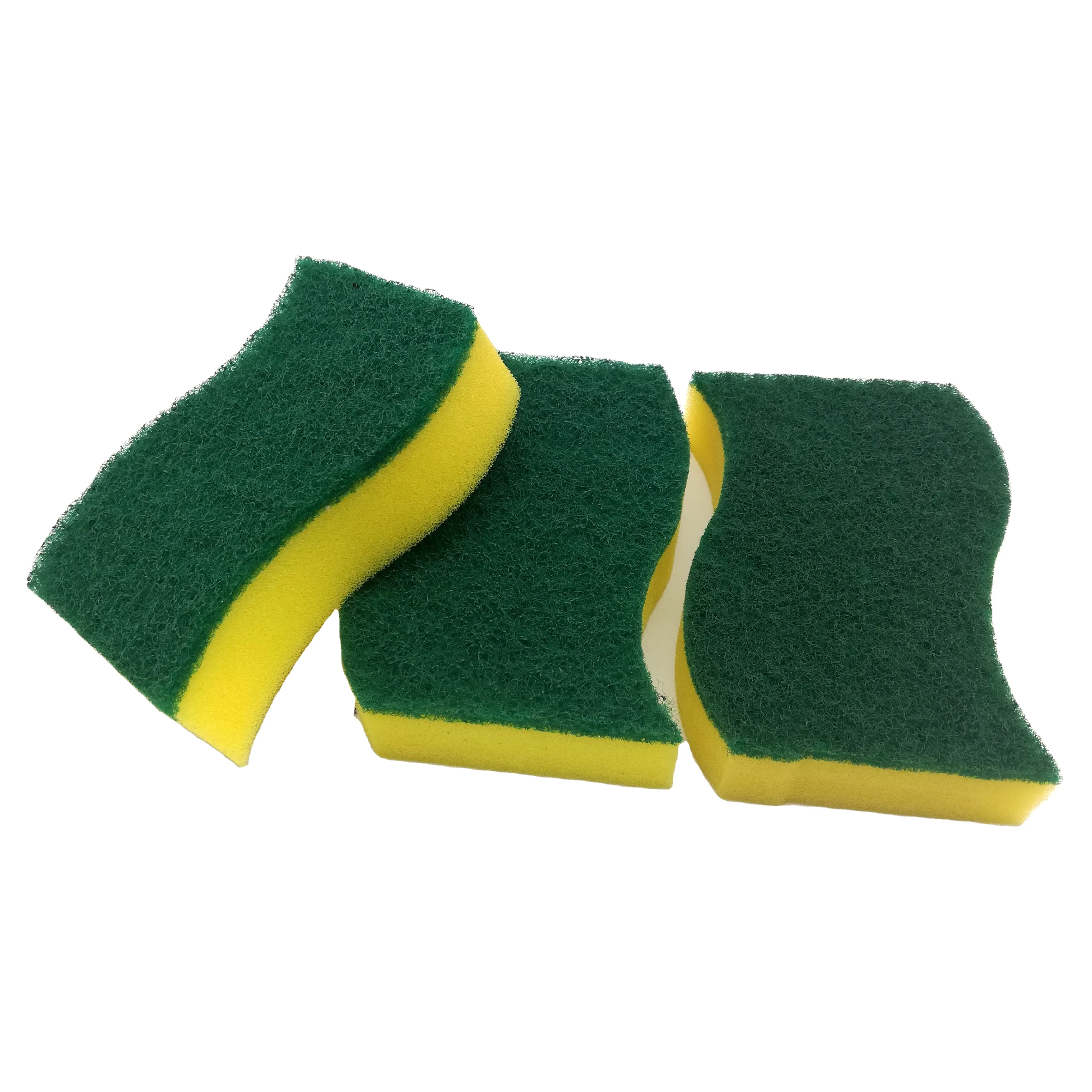 On Sale Polyurethane foam scrub abrasive scouring pad cleaning kitchen sponge for dishes