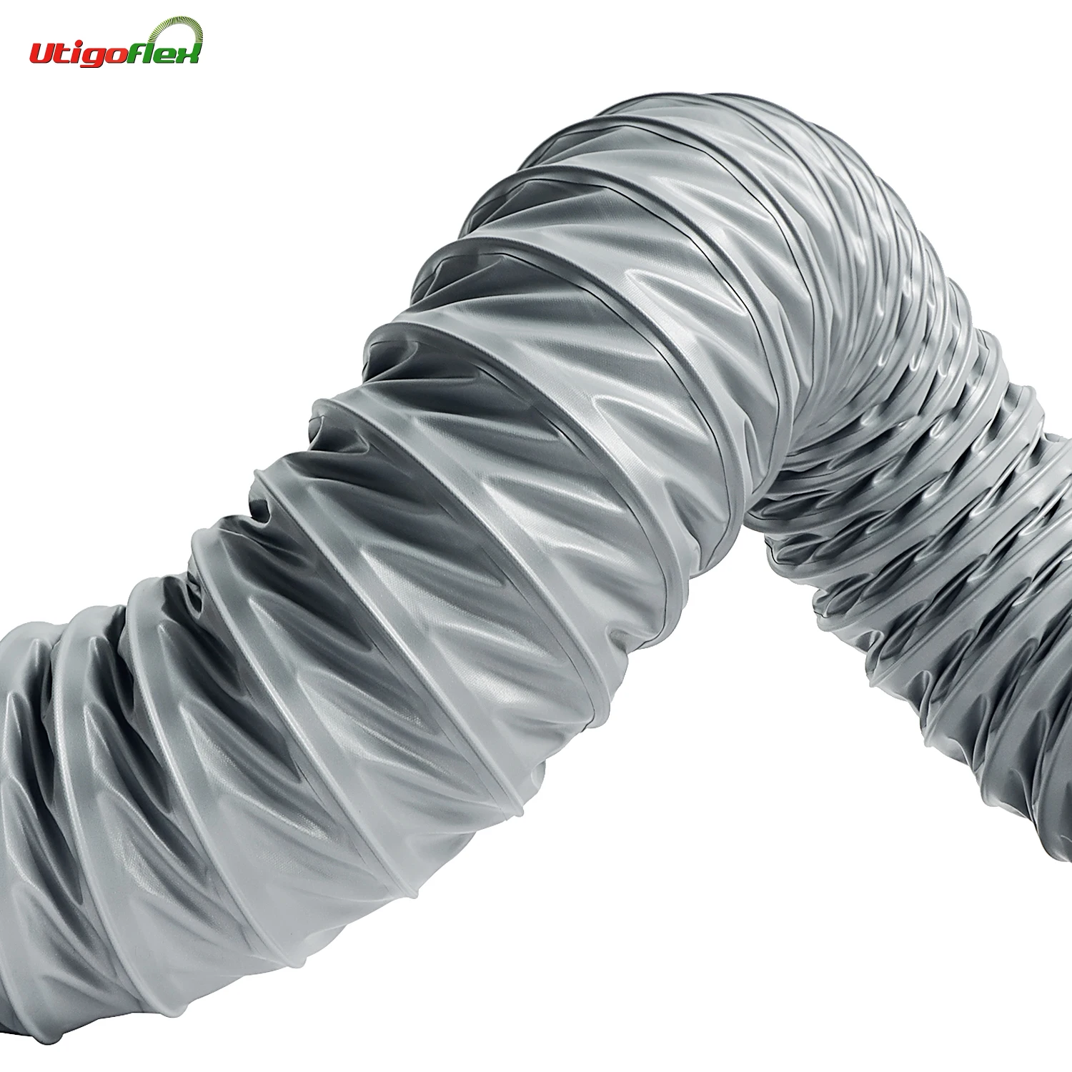 Flexible PVC Coated Polyester Fabric Heat Retardant Air Duct Pipe Hose