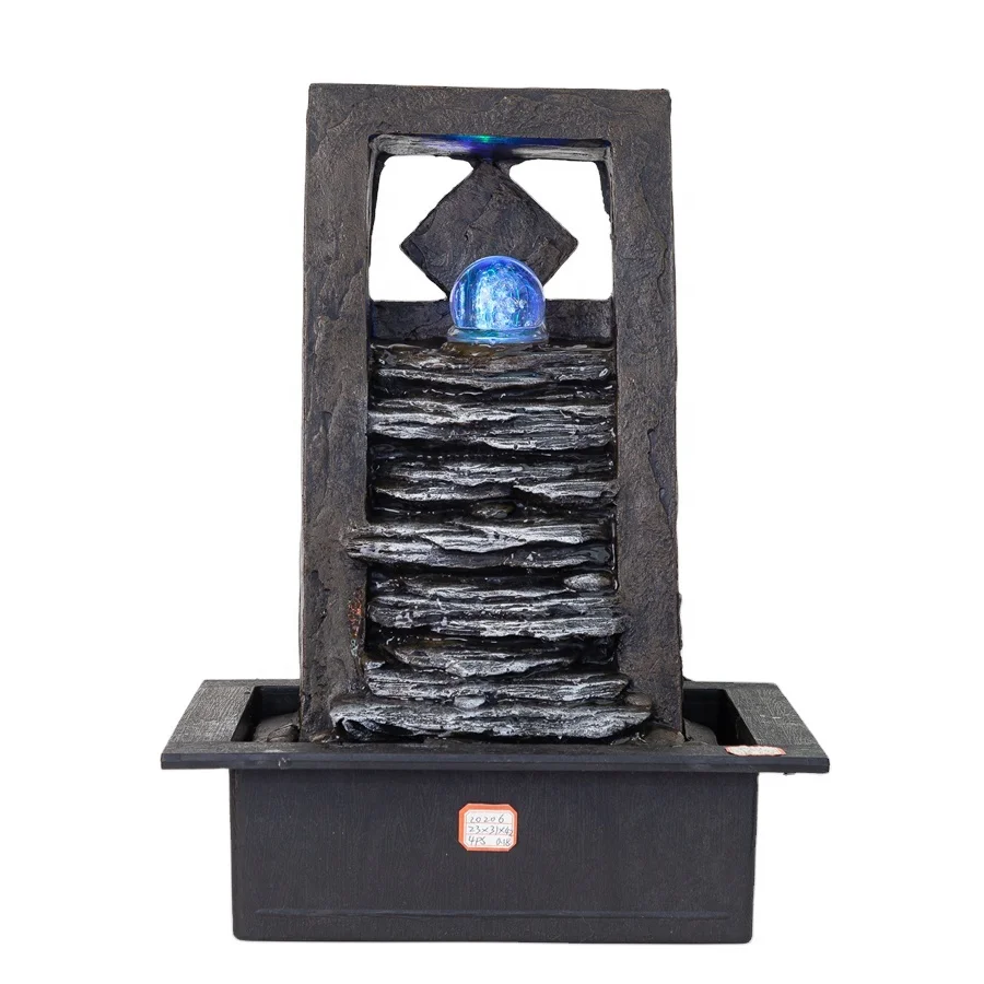 23*31*42 cm Indoor Tabletop Small Resin French Antique Table Craft and Gift Home Decor Waterfall Deco Fountain