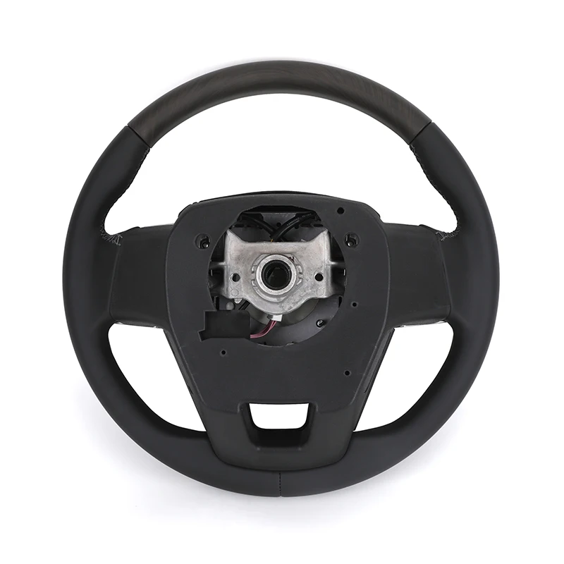 Custom GR Style Black Leather Wooden Steering Wheel for Toyota Corolla 4Runner Crown RAV4 Fortuner Yaris Prius Lexus Lx570 GX470