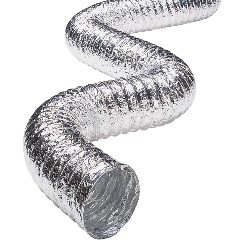 4-дюймовый гибкий выхлопной теплицы портативный канальные кондиционеры Vent алюминиевой фольги двойной слой вентиляционная труба