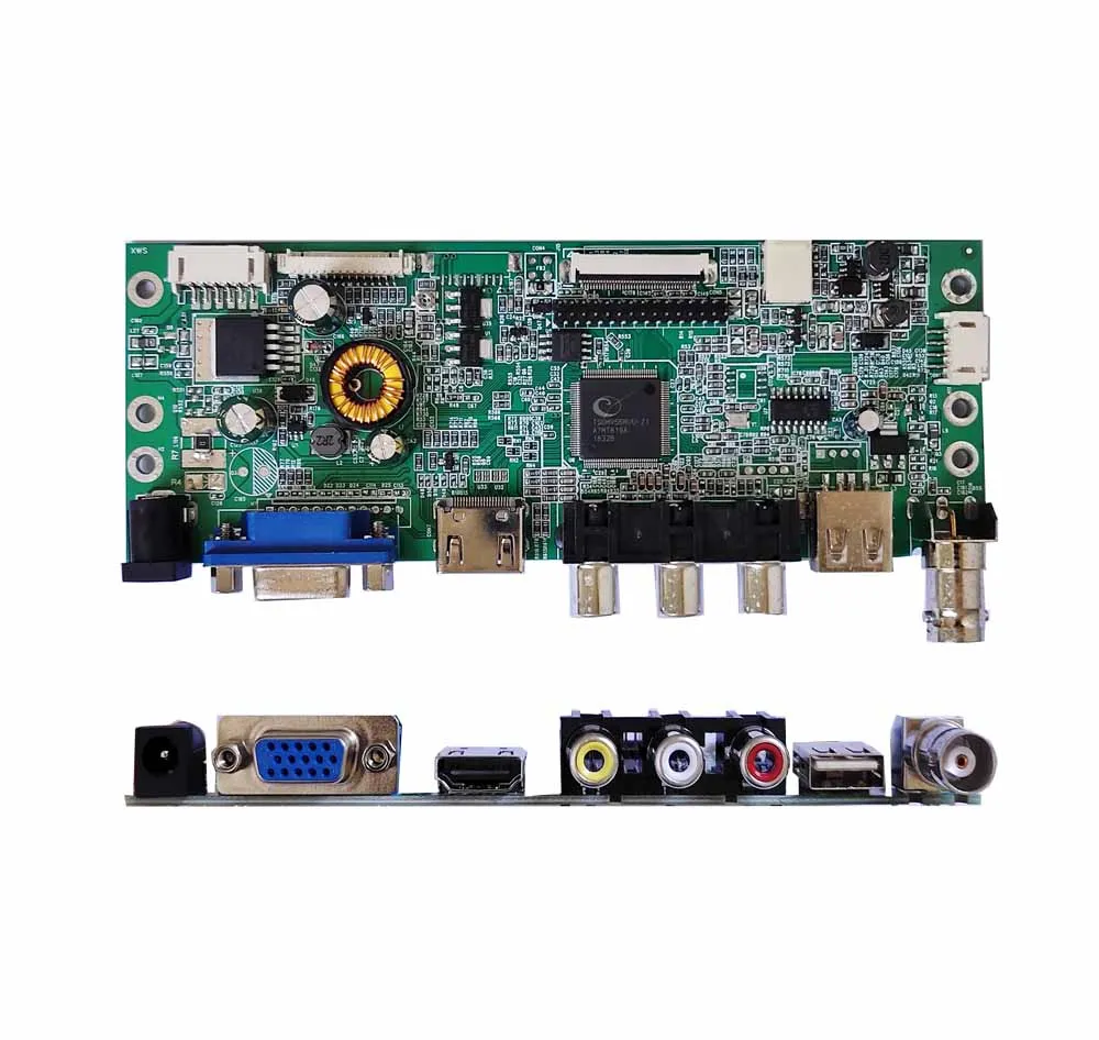 Model controller board V56-2AV-T CVBS  VGA USB HD BNC  LVDS lcd  board for small size Screen with VGL VGH VCOM Vgamar and backlight converter