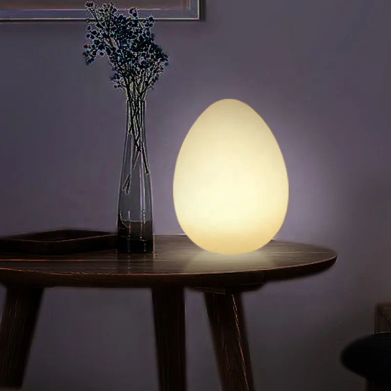 LED egg lamp for table with RGB color glowing