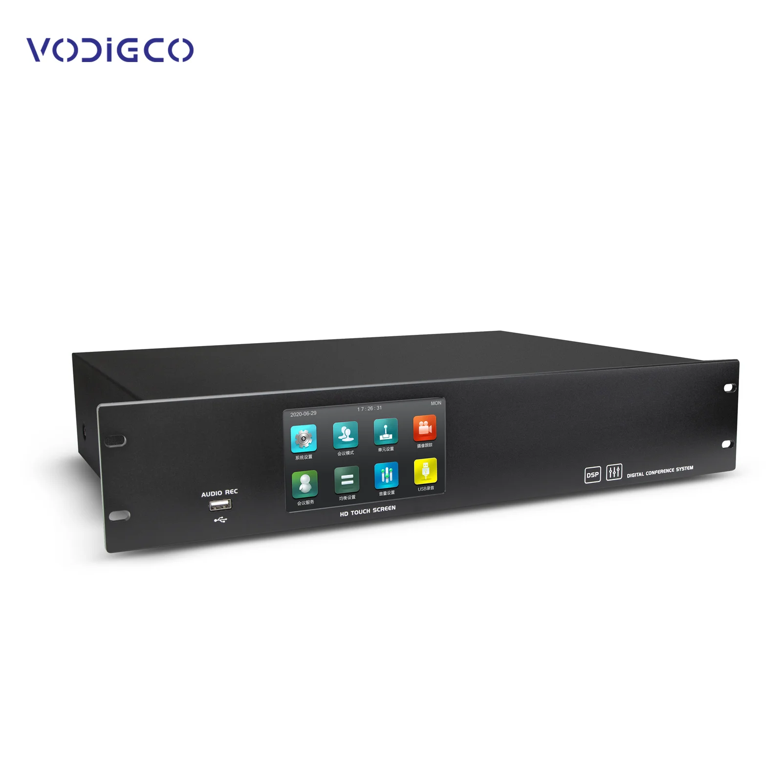 VODIGCO VCS-HR8630M Intelligent Conference System Digital Audio Microphone Conference Host Controller for Major Programs