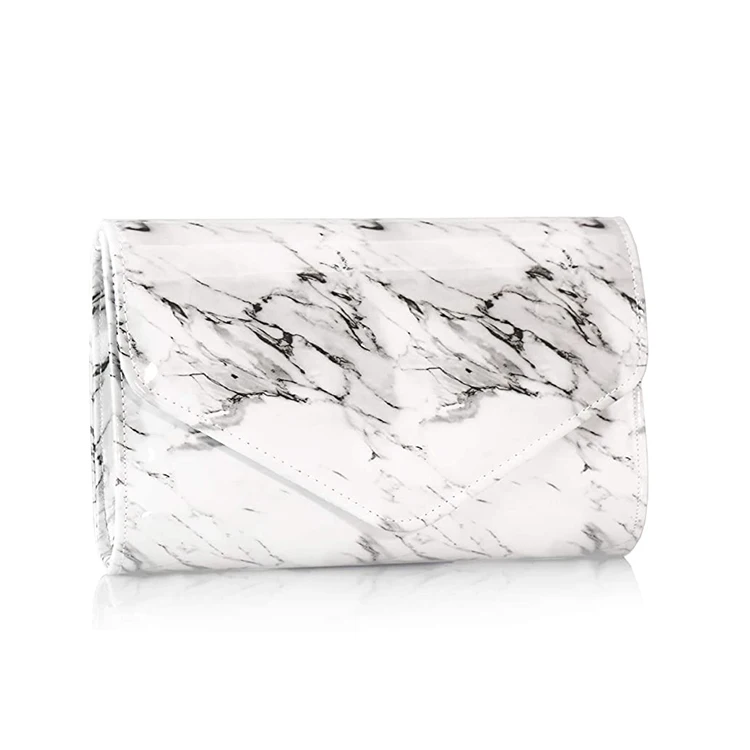 shopping in online minimalist clutch lady patent leather jelly bag purse chains sling tiny marble handbag