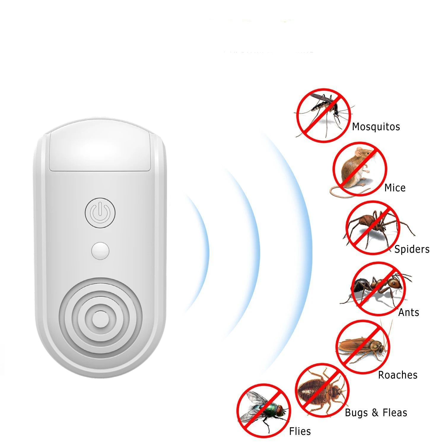 Electronic Repel Mice Rat Reject Flea Spider Electromagnetic Plug in Pest Control Ultrasonic Pest Insect Repeller