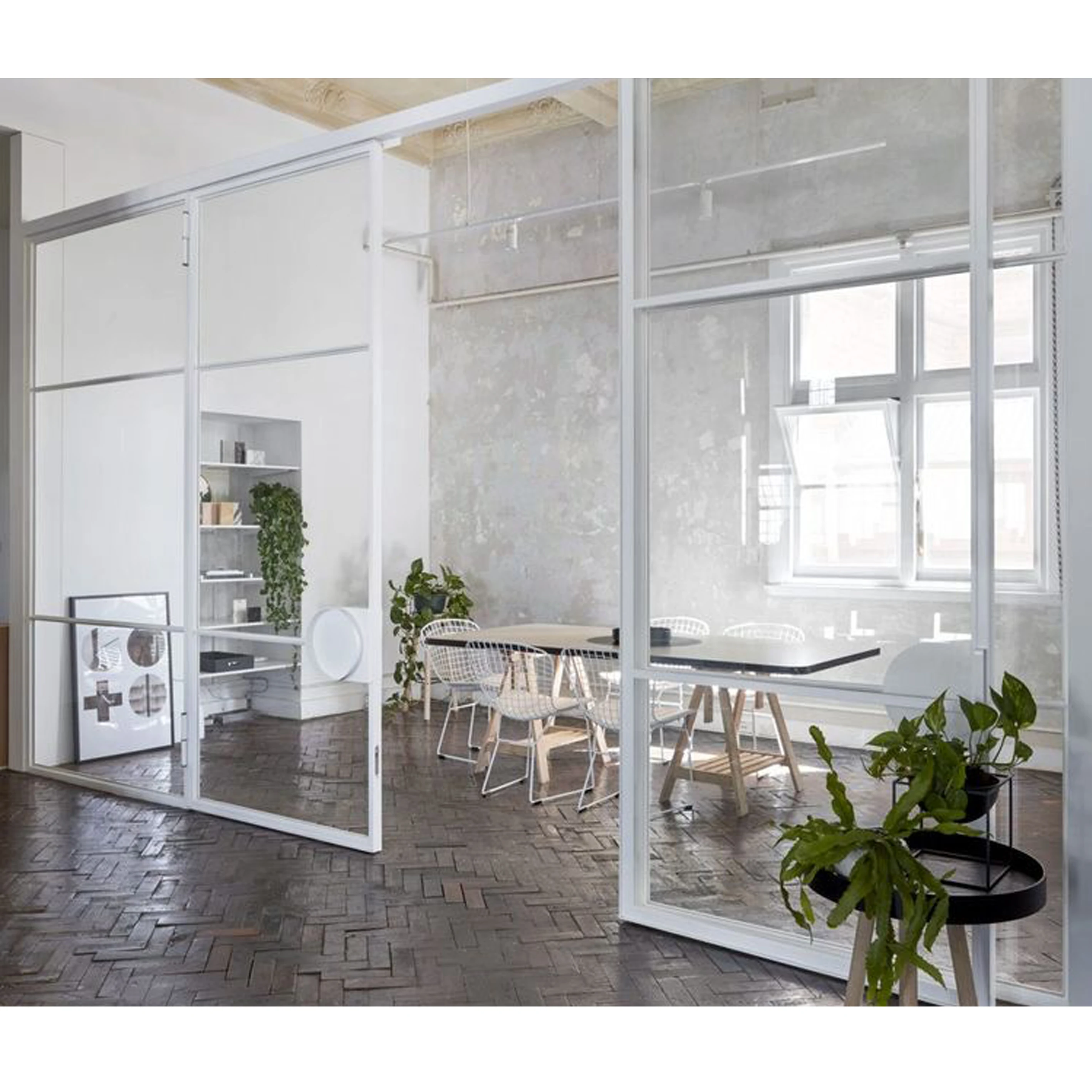 Современный дизайн Модульная офисная мебель с двойным стеклом алюминиевые офисные стеклянные стены