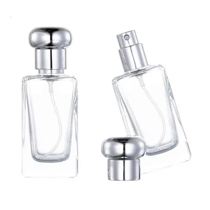 Пустые прозрачные квадратные многоразовые флаконы Jo Malone 30 мл стеклянная бутылка-распылитель с алюминиевым атомайзером для