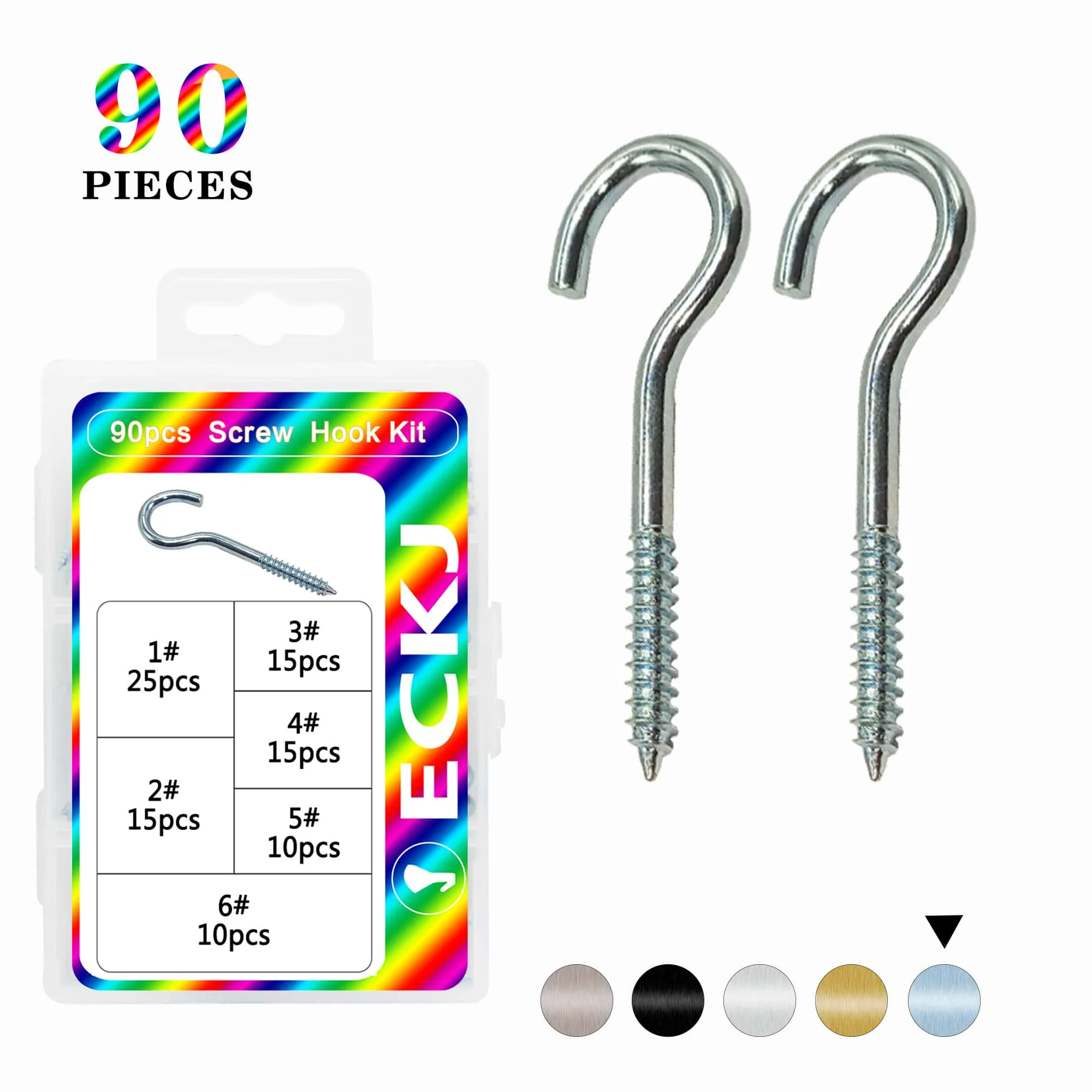 High quality screw ring bolt ring self tapping screw a box of 90 hook screws