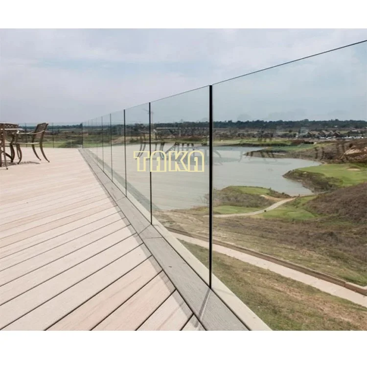 Balcony aluminum glass railing system