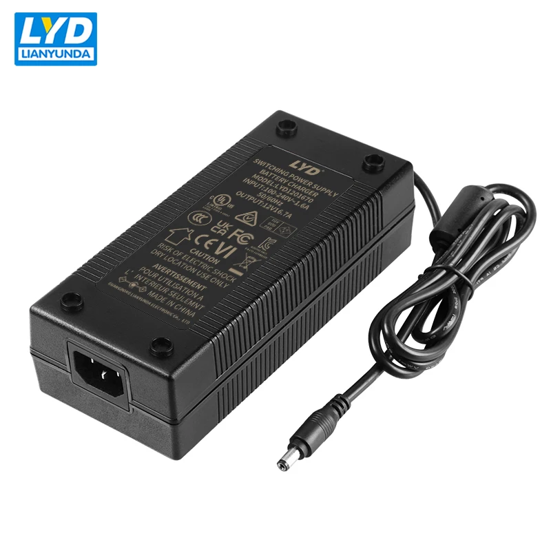 CB CE UKCA GS certified 100-240vac 240w Ac Dc Adapters 12v16.67a 200w power supply 12v16.7a 200w power adapters for UK with PFC