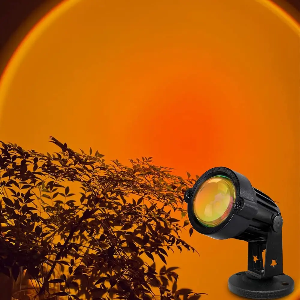 
2021 Bedroom Home Decoration USB Room Atmosphere Sun Rainbow Romantic Projection Lamp Night mini Sunset Light 
