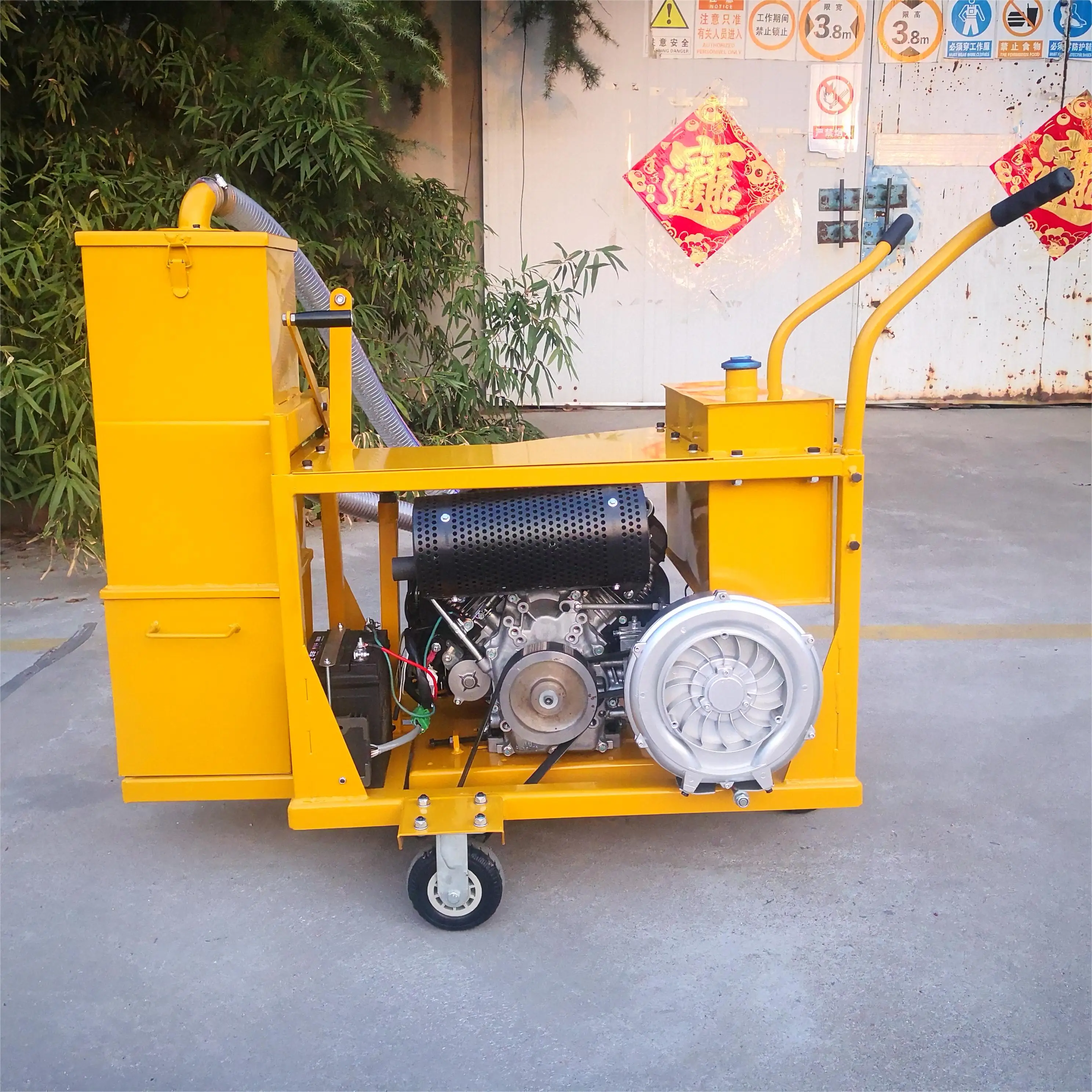 Free Shipping Concrete Cutting Machine Honda Loncin Engine New Vacuum Slotting Machine