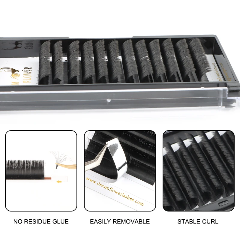 Extremely Soft Cashmere Eyelash Volume Lashes Packaging Russian Volume Individual Eye Lashes Extension