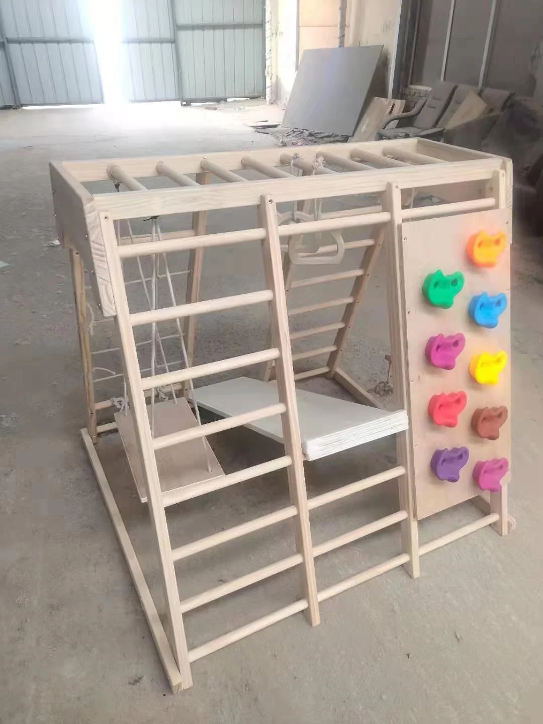 Indoor Montessori Climbing Gym 7 in 1 Kids Climbing Frame Equipment