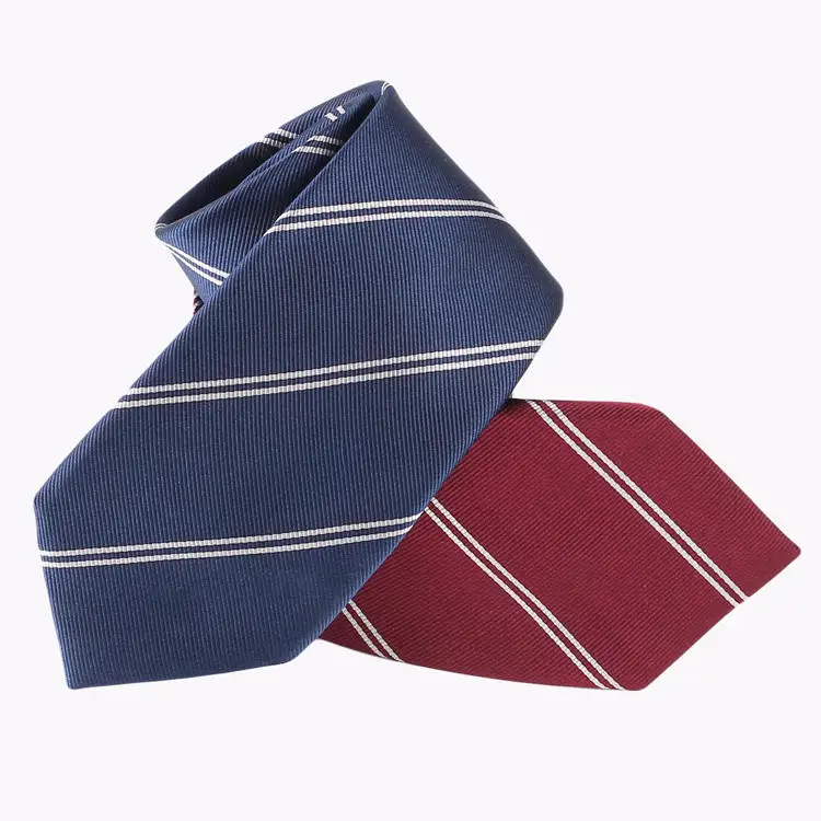 OEM/ODM Cheap Necktie Wholesale Low MOQ High Quality Stripe Pattern Silk Ties Custom Logo Classic Business Neck Ties For Men