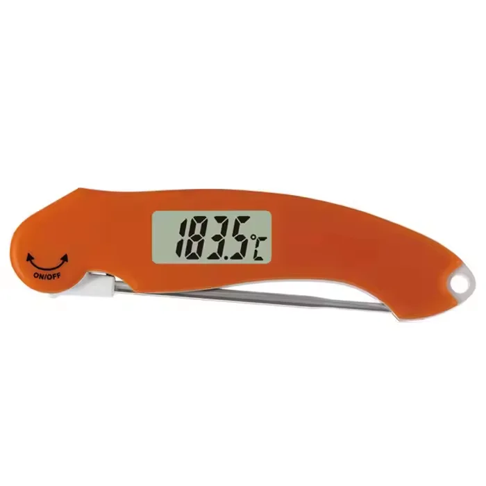 Foldable and portable food thermometer with stainless steel probe