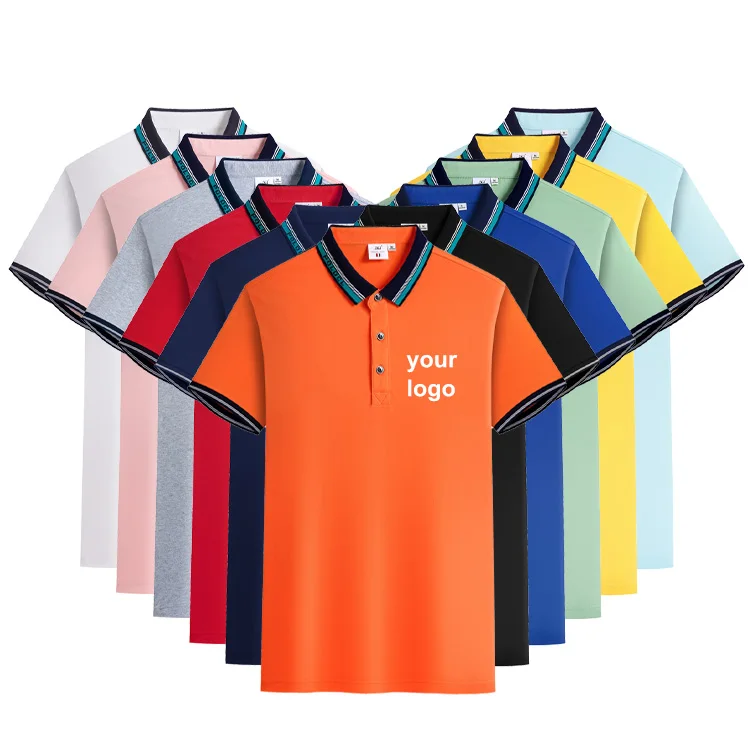 2021 High Quality Embroidered Unisex Custom Logo Kaos Polos Men Polo Shirts Plain Golf Polo Blank T Shirt