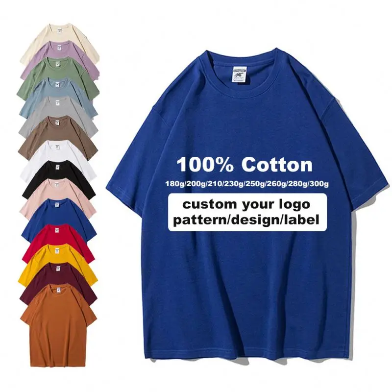 Hot Sale Custom Tshirt Your Own Brand Dtg Custom 100% Cotton T Shirt Unisex Private Label Custom Cut And Sew T Shirt