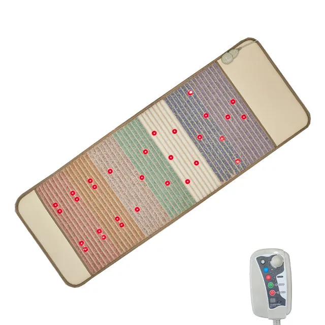 Tourmaline Photon Energy Mattress Jade Crystal Heating Far infrared Energy Health care treatment Massage PEMF mat
