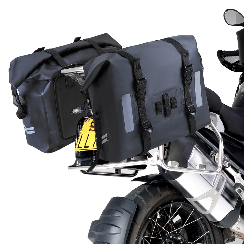 Roll Top Rider PVC Custom Waterproof Delivery Saddle Tank Bag Motorcycle Bag