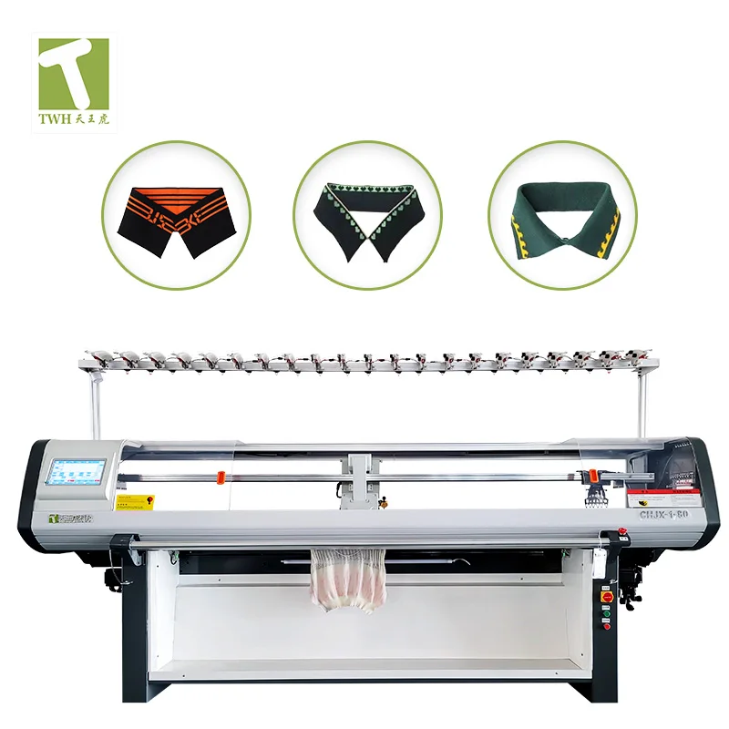 TWH high speed high quality computerized Flat Collar cuffs Knitting Machine