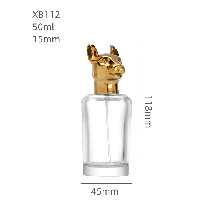 Luxury Design 50Ml Zodiac Zinc Alloy Metal Cap Unique Empty Glass Perfume Bottle