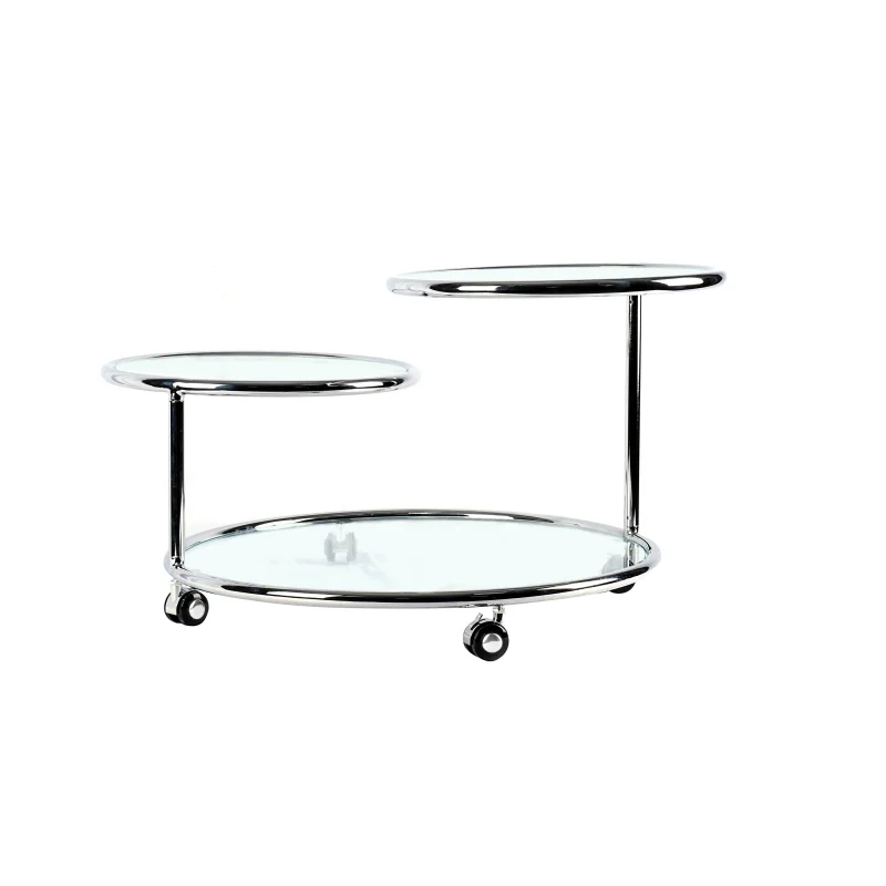 Luxury Living Room Beside Sofa Table Glass Top Rotating Folding Glass Side Table Modern Round Side Table