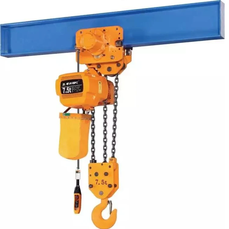 high quality 5 ton electric chain hoist with motorized trolley for mine