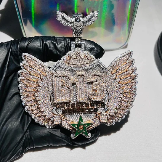 Подвеска из серебра 925 в стиле хип-хоп