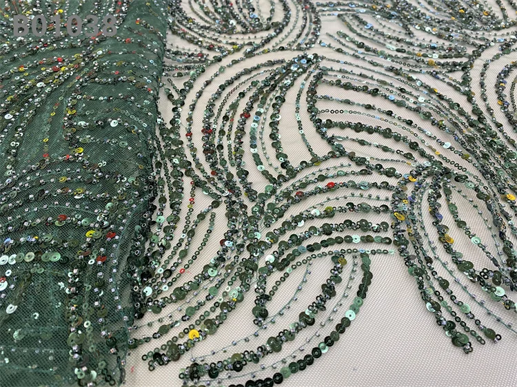 Pink Bead Fabric Embroidery Beads Lace Fabric Mesh Stretch Bead Bridal Lace Laces Fabrics