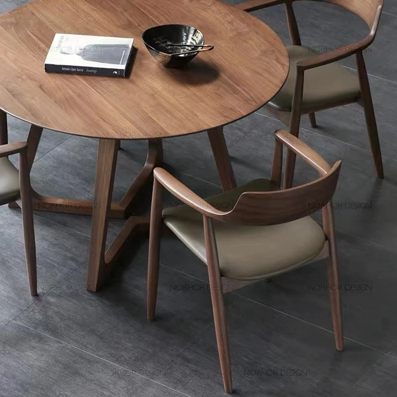 All-wood Manufacturing Imported OAK Processing Hollow Molding New Chinese Style Solid Wood Dining Table