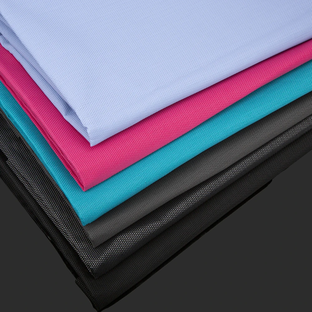 1.5X50m PVC Coated Mesh Tarp 610gsm 2*1 Woven Teslin Fabrics for Outdoor Lounge Chair