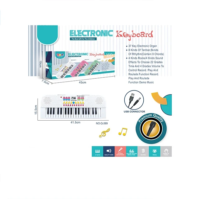 32 Key Electric Keyboard With Mic Kids Educational Game