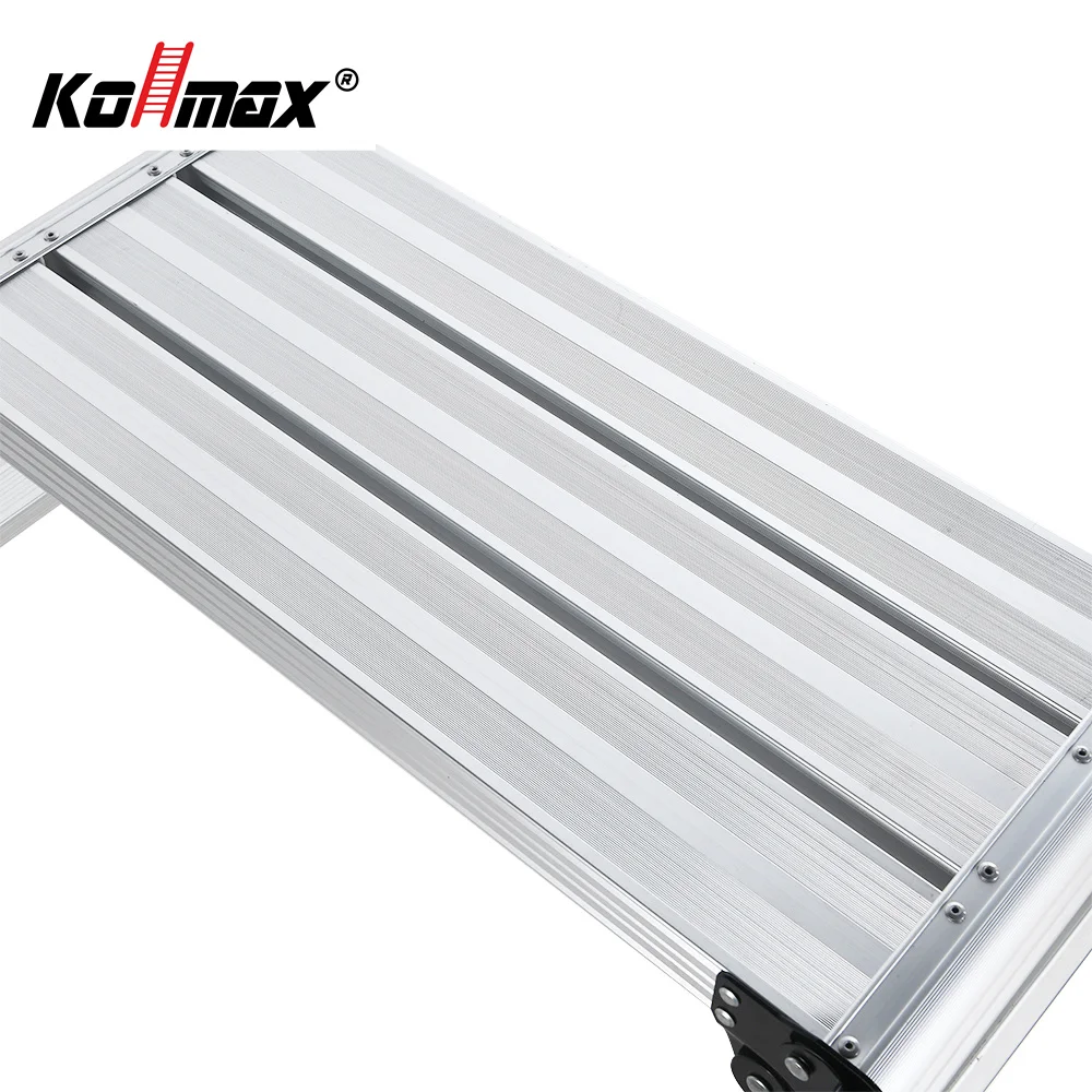 Kollmax Folding Ladder Foldable Aluminum Alloy Work Platform Hop Up Working Bench Step Ladder Capacity Work Platform Ladder