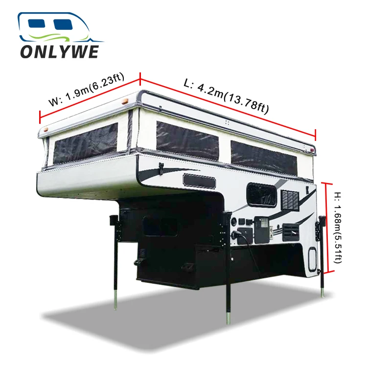 
Onlywe lightweight travel camper caravan rv motor home truck camper for pickup 