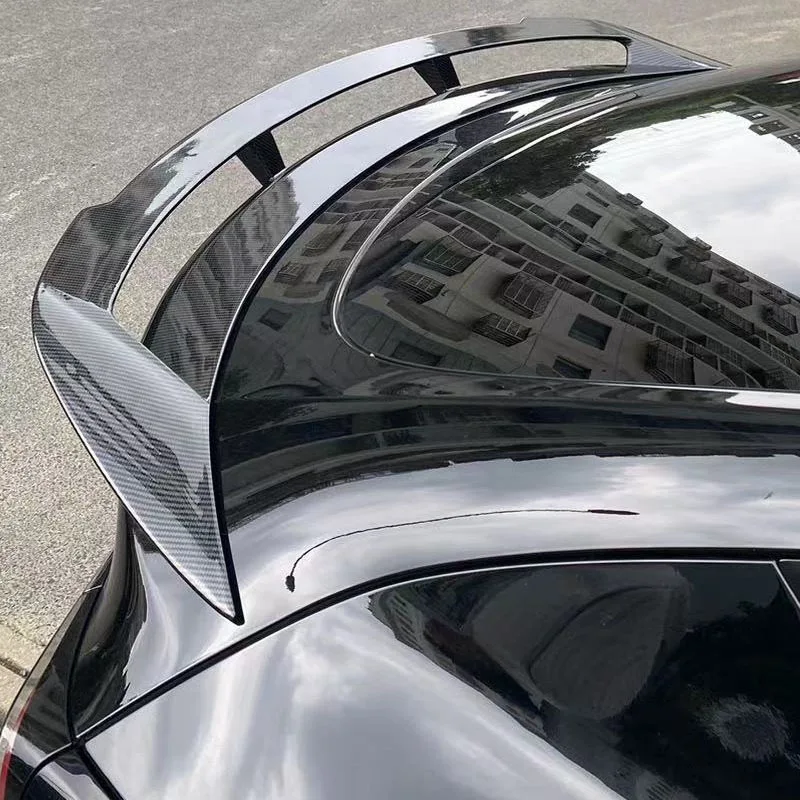 Suitable for Tesla Model Y spoiler rear wing rear spoiler carbon look carbon fiber printing and black