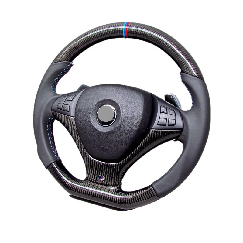 Автомобильное рулевое колесо из углеродного волокна для BMW E70 X5 E71 X6 с кольцом 3 м Спортивное Рулевое Колесо