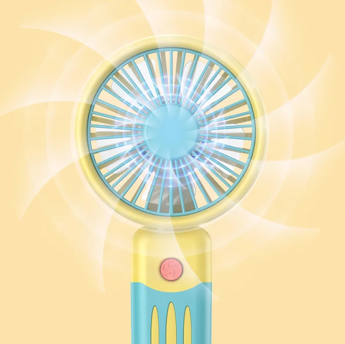 Factory Price Mini Handheld Fan 3 Speed Portable Office Fan USB Rechargeable with Phone Holder