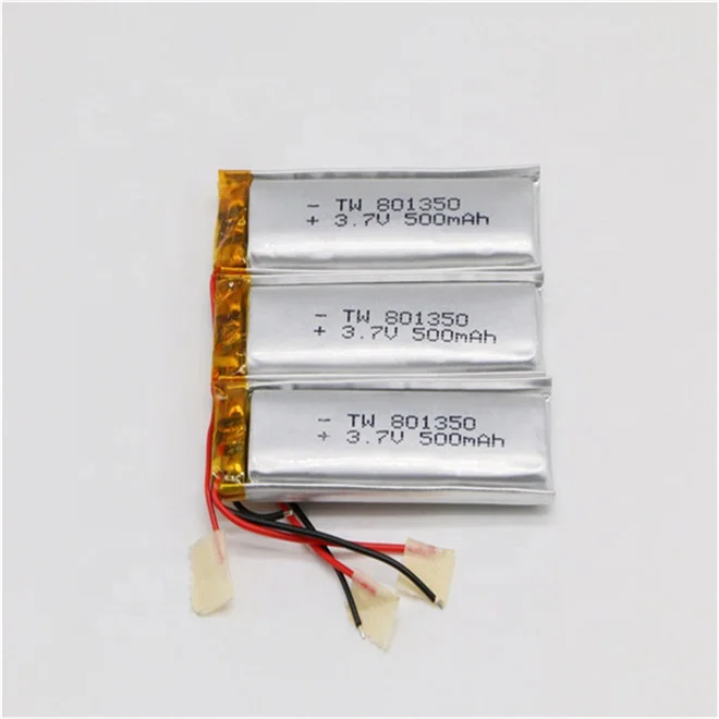 801350 500mah 3.7v hard case drone enrich power lithium polymer ion battery cells pack ion e-bike battery