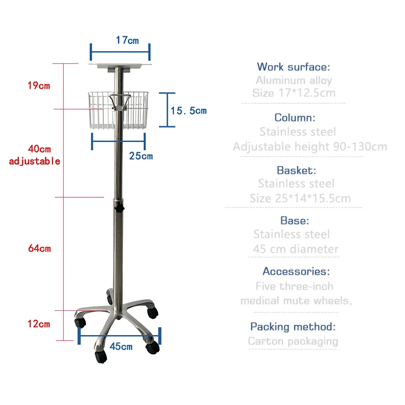 monitor stand medical instrument patient hospital monitor trolley