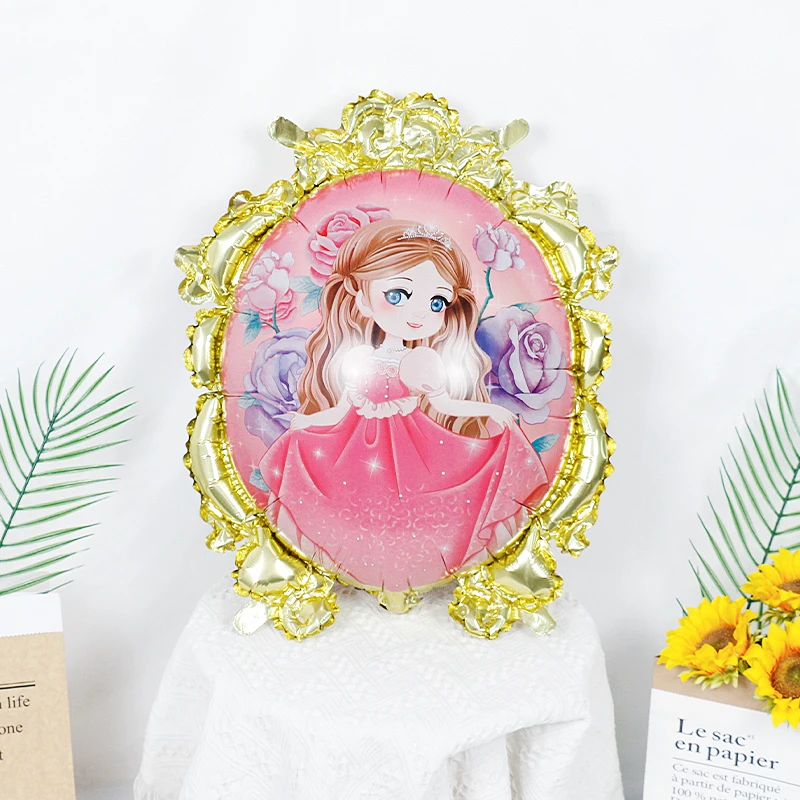 Princess Purple Mulberry Balloons Girl Princess Mirror Party Happy Birthday Scene Decoration Balloon Supplies
