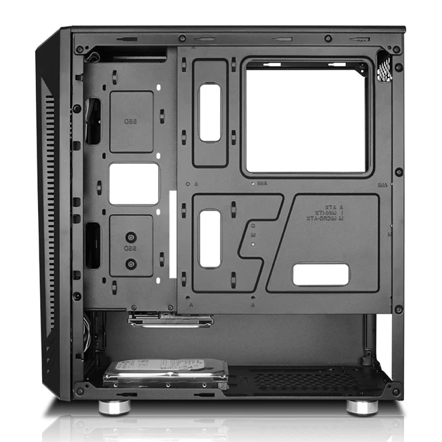 Чехол ATX с красной отделкой и полным боковым водяным охлаждением чехол для настольного компьютера